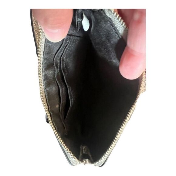 Womens Coach Turn Lock Gunmetal Wristlet Small Handbag Clutch - Picture 4 of 4